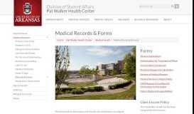 
							         Medical Records & Forms | Pat Walker Health Center | University of ...								  
							    