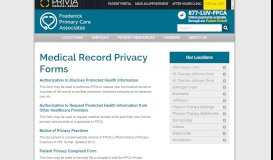 
							         Medical Records - Frederick Primary Care Associates								  
							    