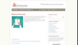 
							         Medical Records - Golden Gate Obstetrics & Gynecology								  
							    