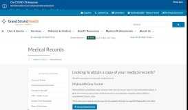 
							         Medical Records | Grand Strand Health - Grand Strand Medical Center								  
							    