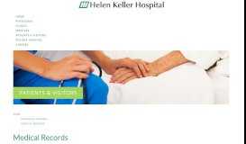 
							         Medical Records - Helen Keller Hospital								  
							    