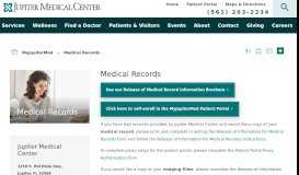 
							         Medical Records | Jupiter Medical Center								  
							    