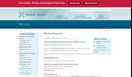 
							         Medical Records: - Kaleida Health – Buffalo, NY								  
							    