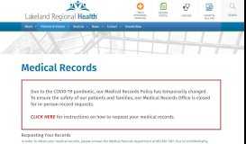 
							         Medical Records - Lakeland Regional Health								  
							    
