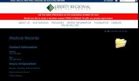 
							         Medical Records - Liberty Regional Medical Center								  
							    