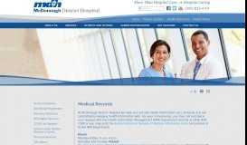 
							         Medical Records | McDonough District Hospital								  
							    