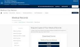 
							         Medical Records | Medical City Denton								  
							    