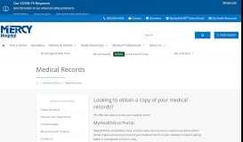 
							         Medical Records | Mercy Miami Hospital | Miami, FL								  
							    