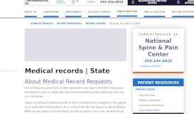 
							         Medical Records | National Spine & Pain Centers - Virginia								  
							    
