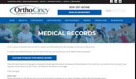 
							         Medical Records - OrthoCincy								  
							    