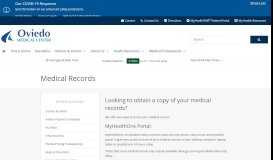 
							         Medical Records | Oviedo Medical Center								  
							    