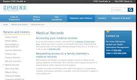 
							         Medical Records | Pardee Hospital Hendersonville, NC								  
							    