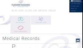 
							         Medical Records | Pulmonary Associates of Lancaster								  
							    