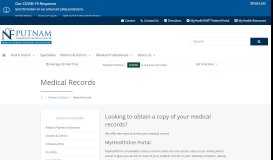 
							         Medical Records | Putnam Community Medical Center | Palatka, FL								  
							    