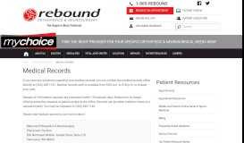 
							         Medical Records | Rebound Orthopedics & Neurosurgery | Vancouver ...								  
							    