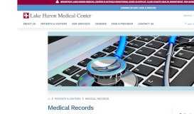 
							         Medical Records Request | Hospital in Port Huron, MI								  
							    