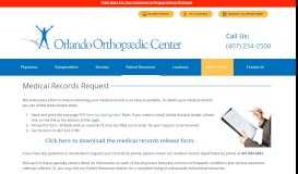
							         Medical Records Request | Orlando Orthopaedic Center								  
							    