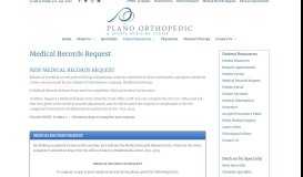 
							         Medical Records Request - Plano Orthopedic & Sports Medicine ...								  
							    
