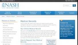 
							         Medical Records | Rocky Mount, NC | Nash UNC Health Care								  
							    