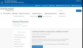 
							         Medical Records | South Bay Hospital								  
							    
