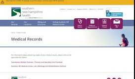 
							         Medical Records - Southern New Hampshire Health								  
							    
