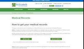 
							         Medical Records - St. Elizabeth Physicians								  
							    