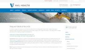 
							         Medical Records | Vail Health in Vail, Colorado								  
							    
