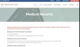 
							         Medical Records | Vancouver Clinic								  
							    