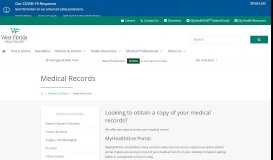 
							         Medical Records | West Florida Hospital								  
							    