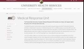 
							         Medical Response Unit | University Health Services								  
							    