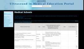
							         Medical Schools - Ultrasound in Medical Education Portal								  
							    