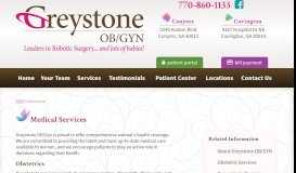 
							         Medical Services - Greystone OB/Gyn								  
							    