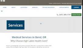 
							         Medical Services in Bend, OR | High Lakes Health Care								  
							    