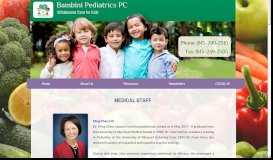 
							         Medical Staff - Bambini Pediatrics Pc								  
							    