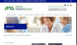 
							         Medical Staff Leadership | Davis Health System								  
							    