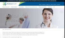 
							         Medical Staff Services - Kootenai Health								  
							    