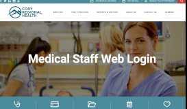 
							         Medical Staff Web Login | Cody Regional Health								  
							    
