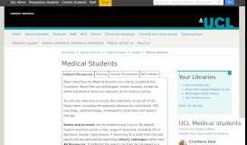 
							         Medical Students | UCL Library Services - UCL - London's Global ...								  
							    