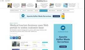 
							         Medical tourism business uses Web portals to widen customer base ...								  
							    