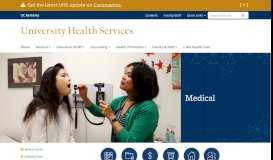 
							         Medical | University Health Services								  
							    