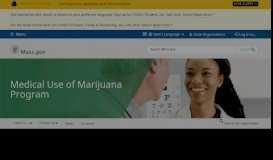 
							         Medical Use of Marijuana Program | Mass.gov								  
							    