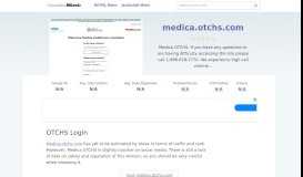 
							         Medica.otchs.com website. OTCHS Login.								  
							    
