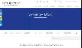 
							         Medicare Secondary Payer Recovery Portal is Live | Synergy ...								  
							    