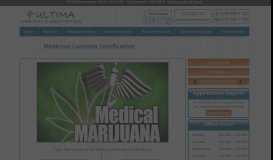 
							         Medicinal Cannabis Certification - Ultima Medical and Aesthetics								  
							    