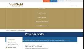 
							         MediGold Provider Portal | MediGold								  
							    