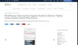 
							         MediKeeper Selected by Imagine Health to Deliver Highly ...								  
							    