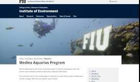 
							         Medina Aquarius Program | Florida International University | FIU								  
							    