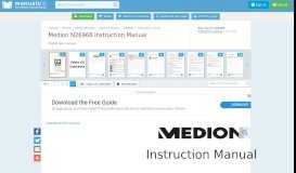 
							         MEDION N26968 INSTRUCTION MANUAL Pdf Download. - ManualsLib								  
							    