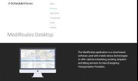 
							         MediRoutes Desktop - Schedule Viewer								  
							    