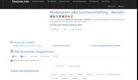 
							         Medixteam bbo bullhornstaffing . Results For Websites Listing								  
							    